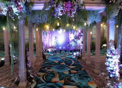 05th April 2026 : Aerial Shot of Luxury Indian Wedding Venue Decoration
