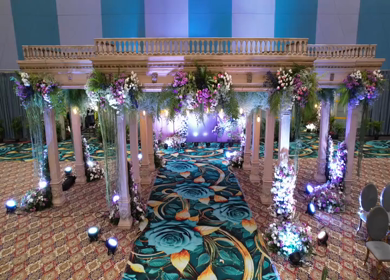 05th April 2026 : Aerial Shot of Luxury Indian Wedding Venue Decoration