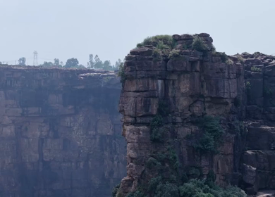 Aerial Slow Motion View of Chachai Waterfall in Rewa Madhya Pradesh India