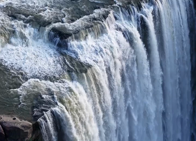 Aerial Slow Motion View of Chachai Waterfall in Rewa Madhya Pradesh India