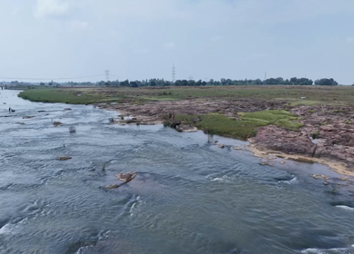 Aerial Slow Motion View of Chachai Waterfall in Rewa Madhya Pradesh India