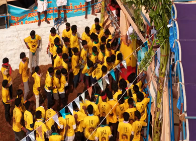 17th January 2026 : Aerial Slow motion View of Bull Release and Participants at Siravayal Manjuvirattu Festival Tamil Nadu