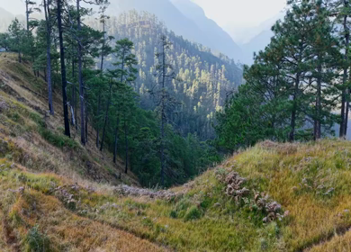Aerial Sunrise View of Dong Valley Mountains in Anini Arunachal Pradesh India