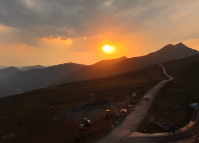 Aerial Sunset View of Deomali Hills, Koraput, Odisha, India
