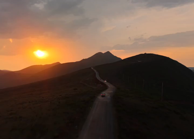 Aerial Sunset View of Deomali Hills, Koraput, Odisha, India