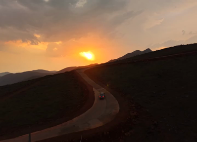 Aerial Sunset View of Deomali Hills, Koraput, Odisha, India