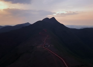 Aerial Sunset View of Deomali Hills, Koraput, Odisha, India