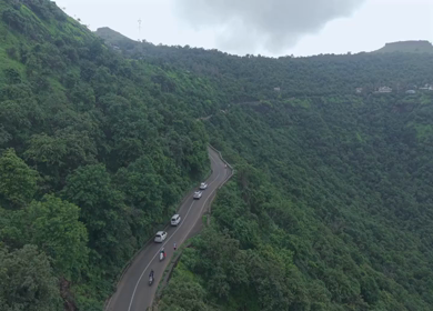 Aerial View of Ajinkyatara Fort and Lush Green Hills Satara Maharashtra India