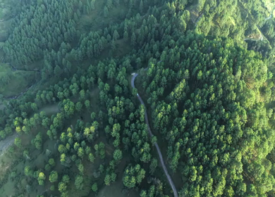 Aerial View of Almora Town and Himalayan Mountains Uttarakhand