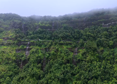 Aerial View of Amboli Ghat in Monsoon Maharashtra