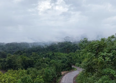 Aerial View of Amboli Ghat in Monsoon Maharashtra