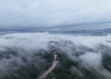 Aerial View of Amboli Ghat in Monsoon Maharashtra