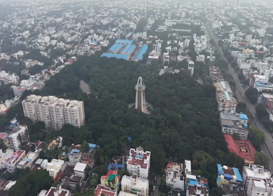 Aerial View of Anna Tower Anna Nagar Chennai India