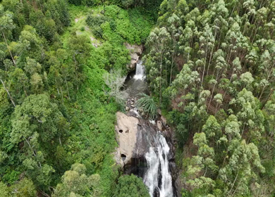 Aerial View of Attukad Waterfalls in Munnar, Kerala, India