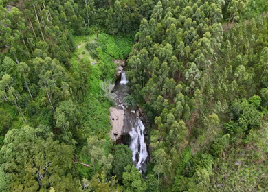 Aerial View of Attukad Waterfalls in Munnar, Kerala, India