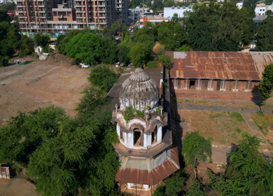 Aerial View of Benazir Palace, Historic Royal Palace, Bhopal, Madhya Pradesh
