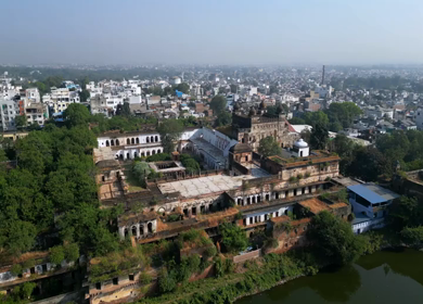Aerial View of Benazir Palace, Historic Royal Palace, Bhopal, Madhya Pradesh