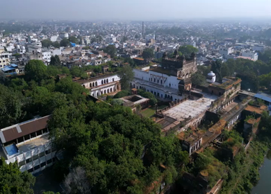 Aerial View of Benazir Palace, Historic Royal Palace, Bhopal, Madhya Pradesh