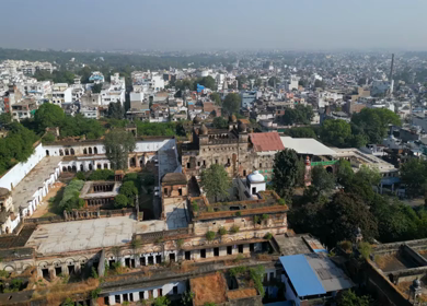Aerial View of Benazir Palace, Historic Royal Palace, Bhopal, Madhya Pradesh