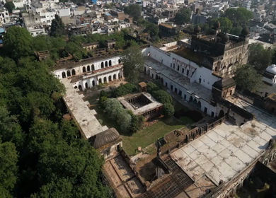 Aerial View of Benazir Palace, Historic Royal Palace, Bhopal, Madhya Pradesh