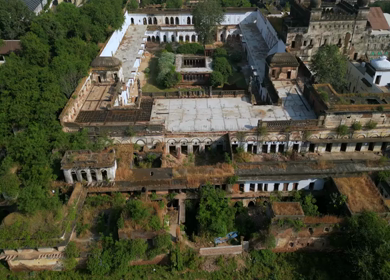 Aerial View of Benazir Palace, Historic Royal Palace, Bhopal, Madhya Pradesh