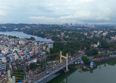 Aerial View of Bhopal City, Madhya Pradesh