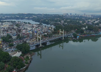 Aerial View of Bhopal City, Madhya Pradesh