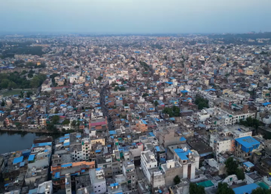 Aerial View of Bhopal City and Lake Madhya Pradesh India