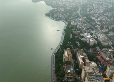 Aerial View of Bhopal City and Upper Lake and Urban Landscape