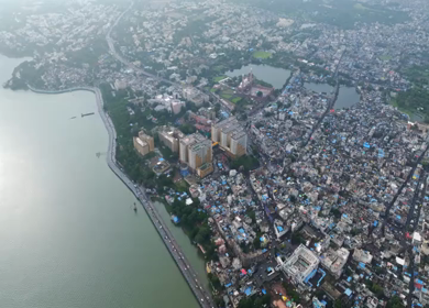 Aerial View of Bhopal City and Upper Lake and Urban Landscape