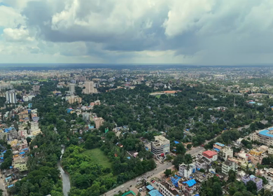 Aerial View of Bhubaneswar City Skyline, Odisha, India