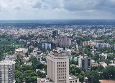 Aerial View of Bhubaneswar City Skyline, Odisha, India