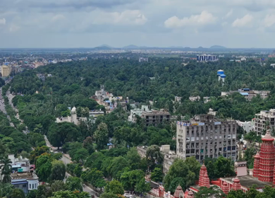 Aerial View of Bhubaneswar City Skyline, Odisha, India