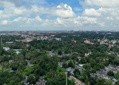 Aerial View of Bhubaneswar City Skyline, Odisha, India