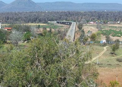 Aerial View of Bikers on Highway Near Shivpuri Madhya Pradesh