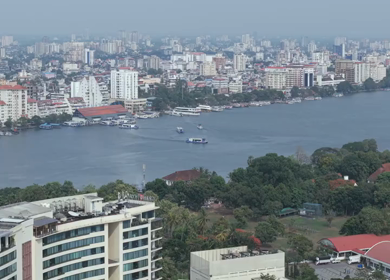 Aerial View of Bridges and Backwaters in Kochi Kerala India