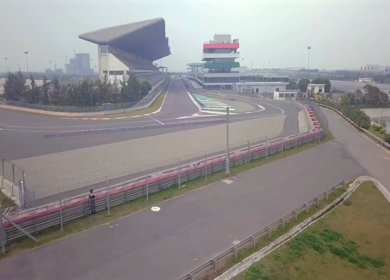 Aerial View of Buddh International Circuit Racing Arena Greater Noida India