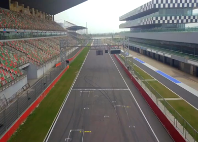 Aerial View of Buddh International Circuit Racing Arena Greater Noida India