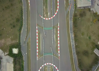Aerial View of Buddh International Circuit Racing Arena Greater Noida India