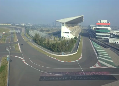 Aerial View of Buddh International Circuit Racing Arena Greater Noida India