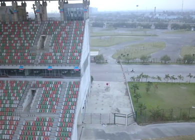 Aerial View of Buddh International Circuit Racing Arena Greater Noida India