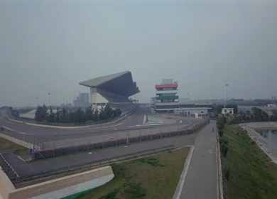 Aerial View of Buddh International Circuit Racing Arena Greater Noida India
