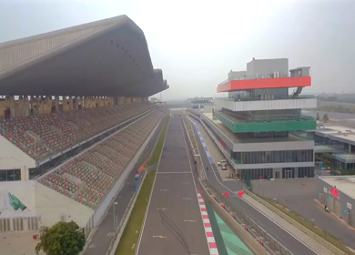 Aerial View of Buddh International Circuit Racing Arena Greater Noida India