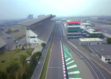 Aerial View of Buddh International Circuit Racing Arena Greater Noida India