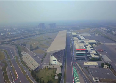 Aerial View of Buddh International Circuit Racing Arena Greater Noida India