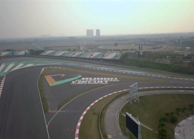 Aerial View of Buddh International Circuit Racing Arena Greater Noida India