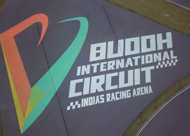 Aerial View of Buddh International Circuit Racing Arena Greater Noida India