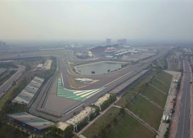 Aerial View of Buddh International Circuit Racing Arena Greater Noida India