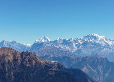 Aerial View of Chandrashila Peak in the Garhwal Himalayas Uttarakhand India