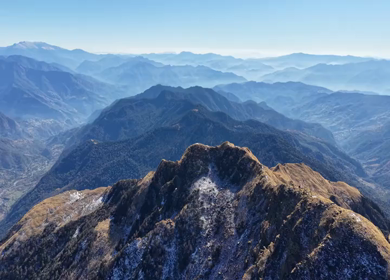 Aerial View of Chandrashila Peak in the Garhwal Himalayas Uttarakhand India